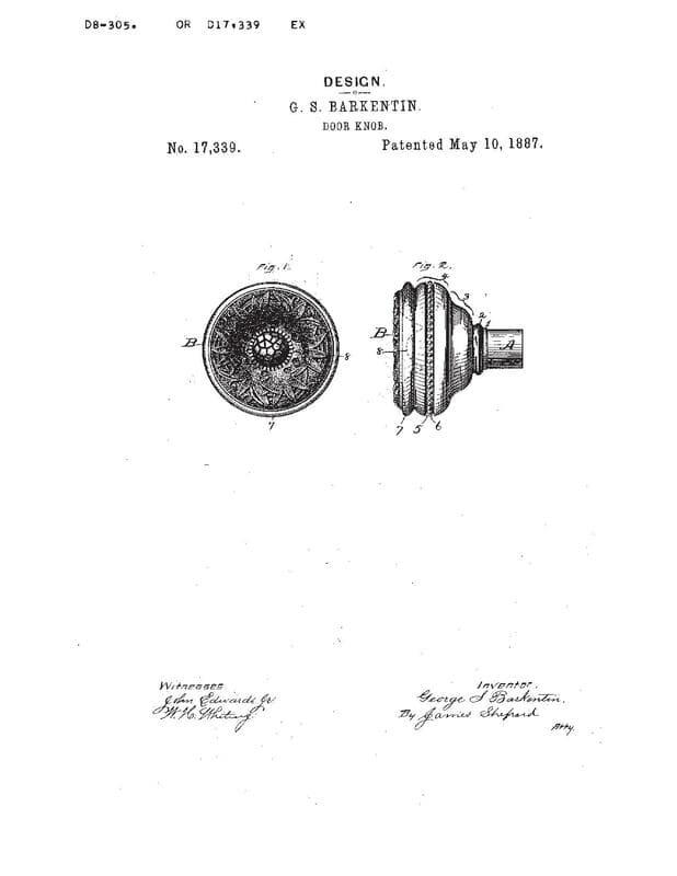 United States design patent D0017339